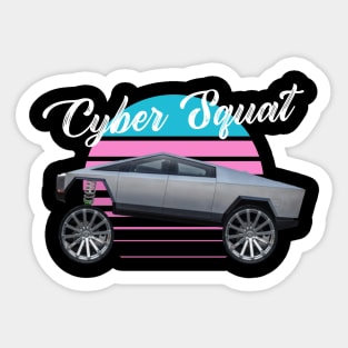 SQUATTED TRUCK CYBER TRUCK T-SHIRT Sticker